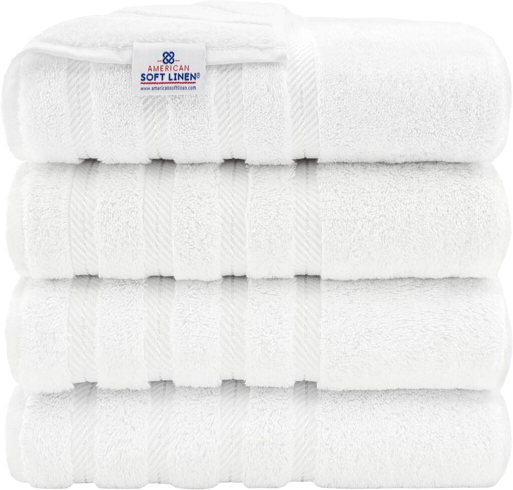 American Soft Linen Luxury 4 Piece Bath Towel Set