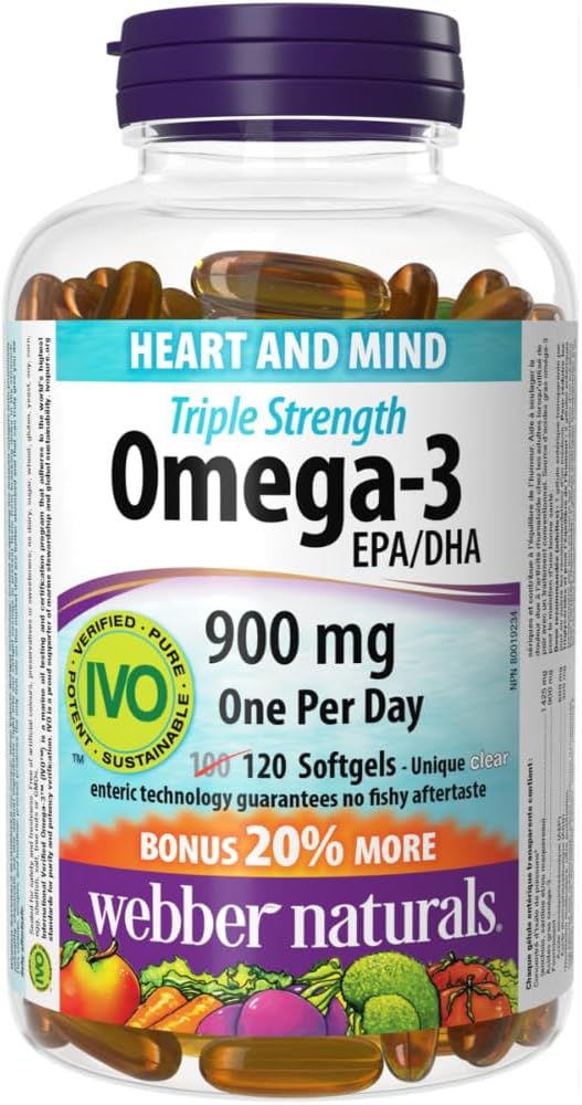 3. Webber Naturals Omega-3 Fish Oil High Potency
